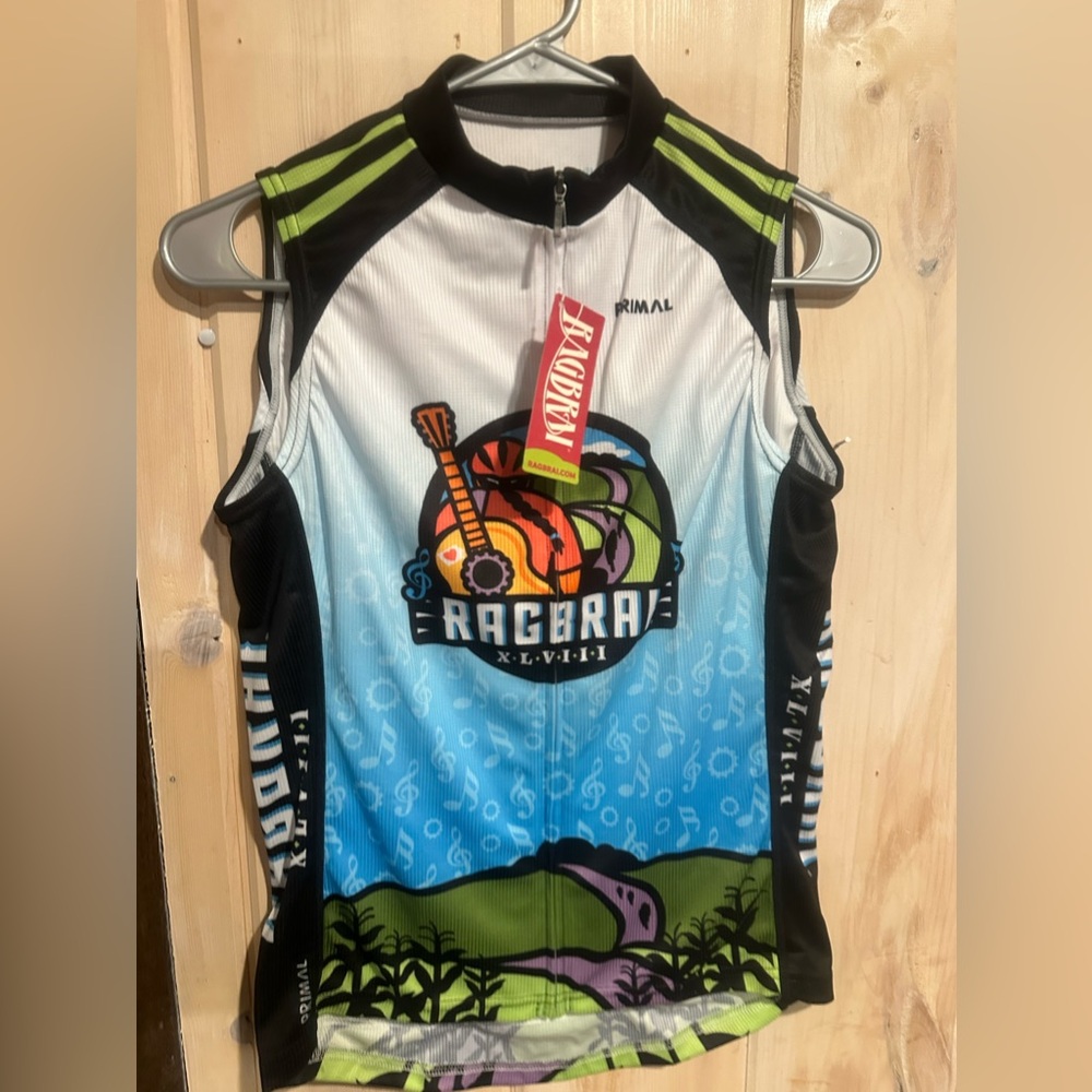 Primal RAGBRAI XLVIII cycling jersey women’s sleeveless NEW ON THE ROAD AGAIN sm